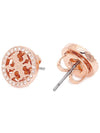 Miller Crystal Stud Earrings Rose Gold - TORY BURCH - BALAAN 7