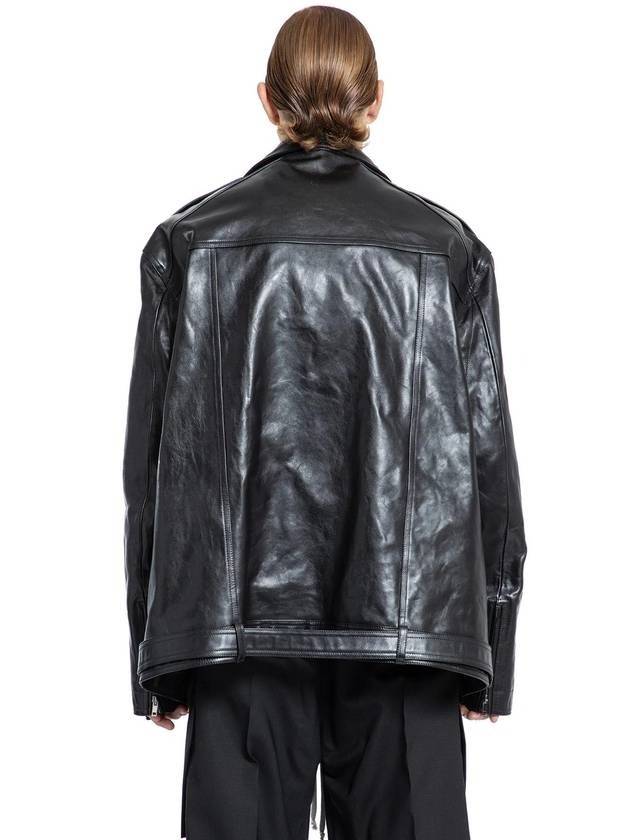 Calfskin jumbo stooge rider jacket black ru02d6773 lri 09 - RICK OWENS - BALAAN 9