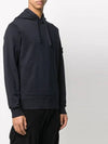 Wappen Patch Garment Dyed Hoodie Navy - STONE ISLAND - BALAAN 4