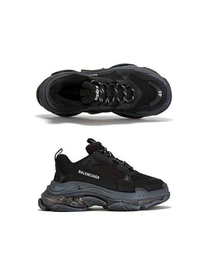 Triple S Sneakers Clear Sole Black - BALENCIAGA - BALAAN 2