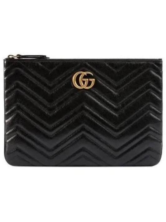 GG Marmont Leather Pouch Bag Black - GUCCI - BALAAN 2