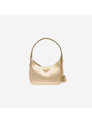 Re-Edition Saffiano Leather Mini Bag Platinum - PRADA - BALAAN 1