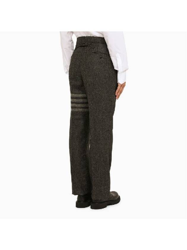 Donegal Tweed Low Rise 4 Bar Backstrap Straight Pants Grey - THOM BROWNE - BALAAN 11