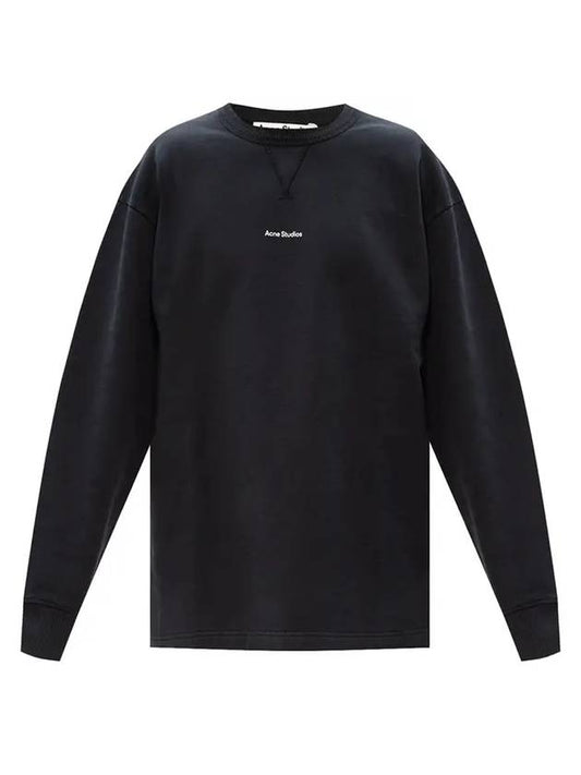 Studios Lettering Logo Sweatshirt Black - ACNE STUDIOS - BALAAN.