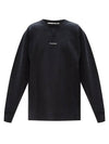 Lettering Logo Sweatshirt Black - ACNE STUDIOS - BALAAN 1