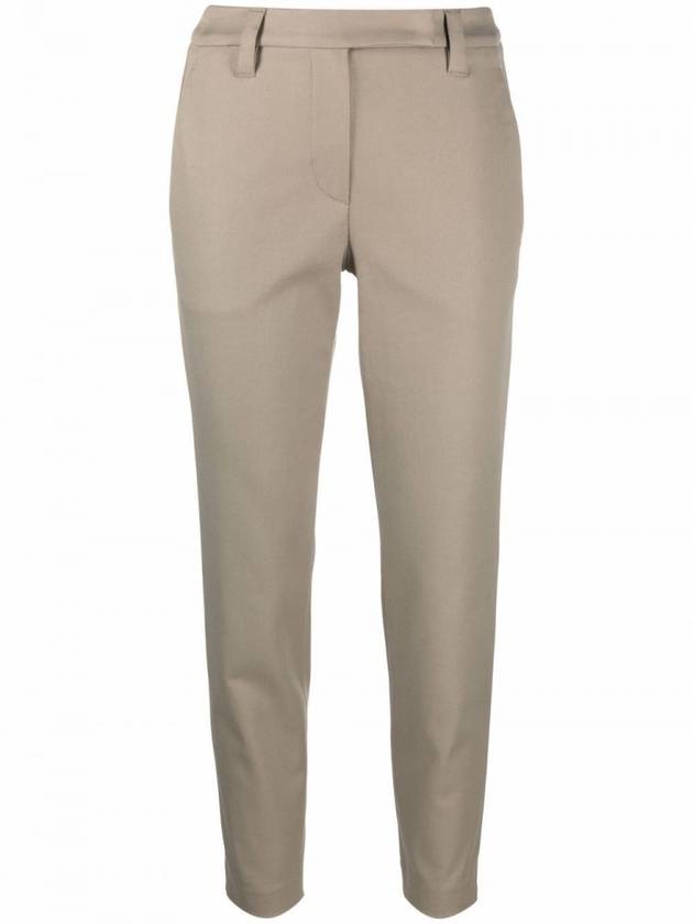 stretch cotton cover slim fit pants - BRUNELLO CUCINELLI - BALAAN 1