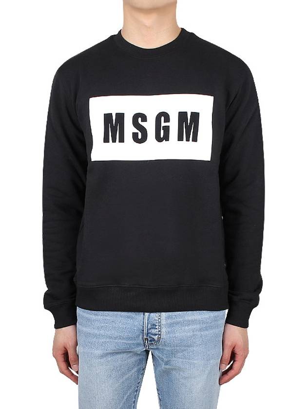 Box Logo Cotton Sweatshirt Black - MSGM - BALAAN 3