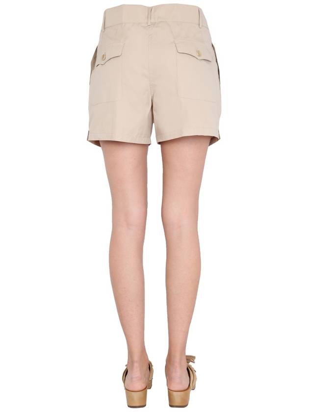 Women's High Waist Shorts Beige - ASPESI - BALAAN 5