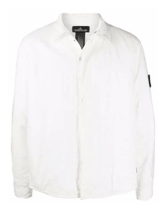 Men's Shadow Project TC Padded Overshirt Jacket White - STONE ISLAND - BALAAN 2