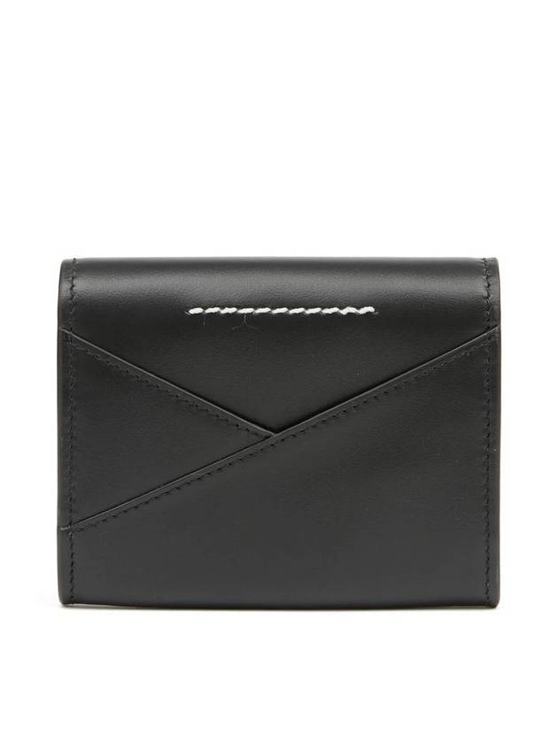 Japanese 6 Leather Card Wallet Black - MAISON MARGIELA - BALAAN 3