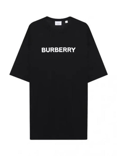 Logo Print Cotton Oversized T Shirt Short Sleeve Tee - BURBERRY - BALAAN 1