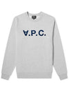 Men's VPC Logo Print Crew Neck Sweatshirt Grey - A.P.C. - BALAAN 3