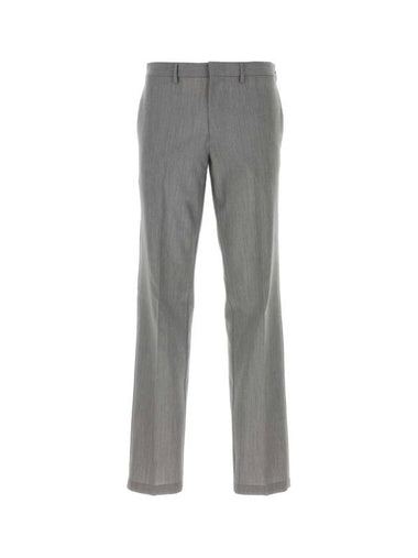 Mohair Wool Slacks Grey - PRADA - BALAAN 1