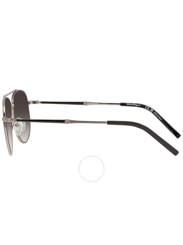 Salvatore Ferragamo Grey Pilot Unisex Sunglasses SF226S 086 58 - SALVATORE FERRAGAMO - BALAAN 3