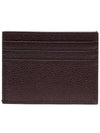 Pebble Grain Leather Stripe Note Compartment Card Wallet Brown - THOM BROWNE - BALAAN 5