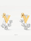 V For Vuitton Earrings Silver Gold - LOUIS VUITTON - BALAAN 3