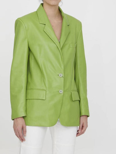 Lime Leather Jacket - SALVATORE SANTORO - BALAAN 2