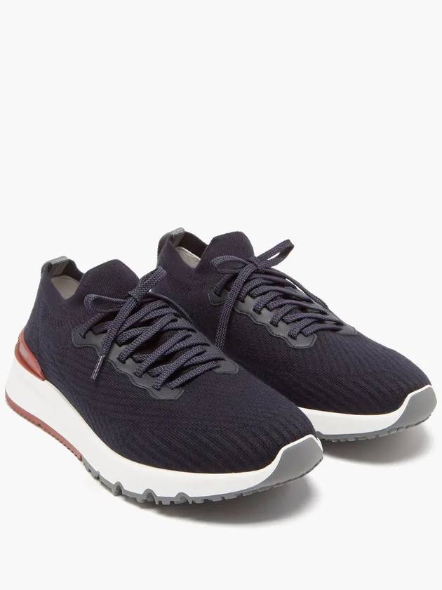 Knit Running Sneakers Navy - BRUNELLO CUCINELLI - BALAAN 4