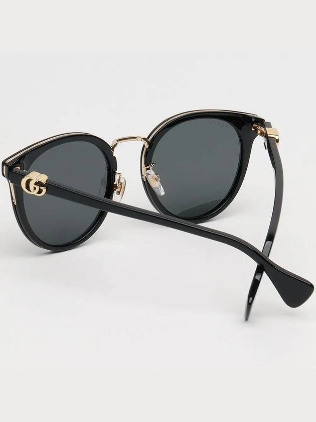 Eyewear GG Logo Round Sunglasses Grey Black - GUCCI - BALAAN 4