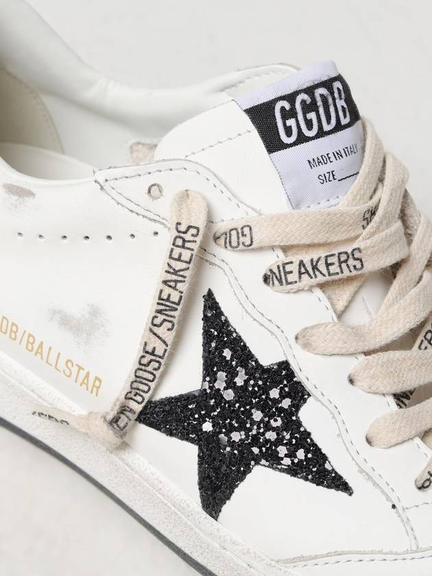 Ball Star Gold Tab Leather Low Top Sneakers White - GOLDEN GOOSE - BALAAN 5