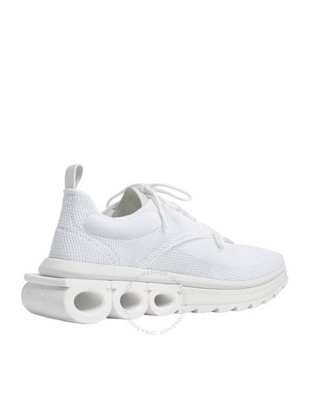 Running Nima Knit Low Top Sneakers White - SALVATORE FERRAGAMO - BALAAN 4