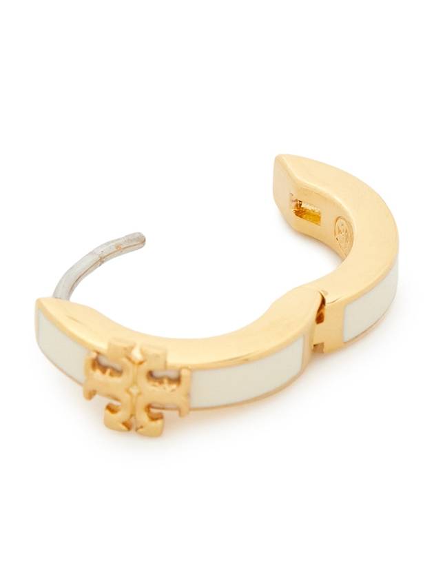 Women's Kira Huggie Hoop Earrings White - TORY BURCH - BALAAN 8