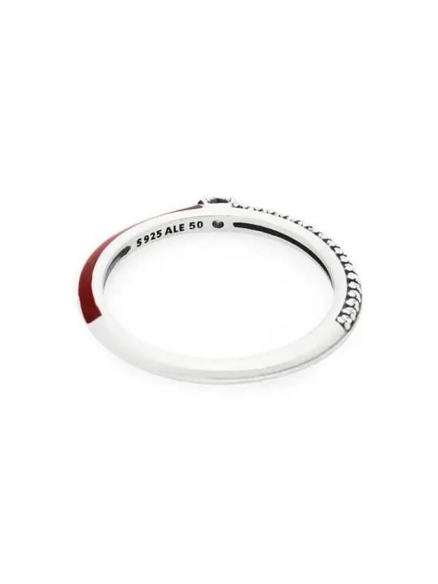 Me Pave Dual Ring Silver Red - PANDORA - BALAAN 4