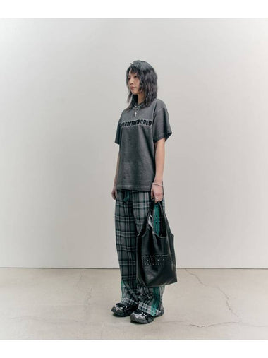 24SS Comfortable Check Banding Pants_GY - PEOPLE OF THE WORLD - BALAAN 1