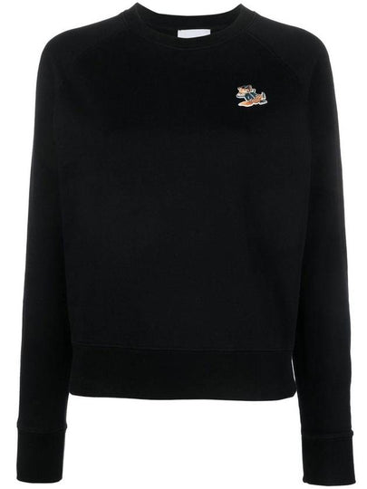 Women's Dressed Fox Patch Adjusted Sweatshirt Black - MAISON KITSUNE - BALAAN 2