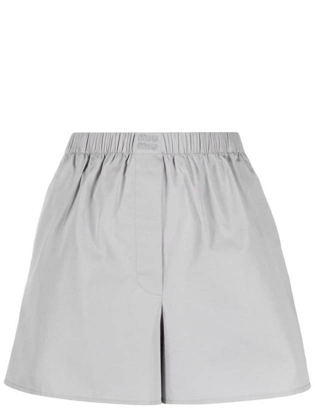 Miu Miu Logo-Embroidered Poplin-Cotton Boxers - MIU MIU - BALAAN 1