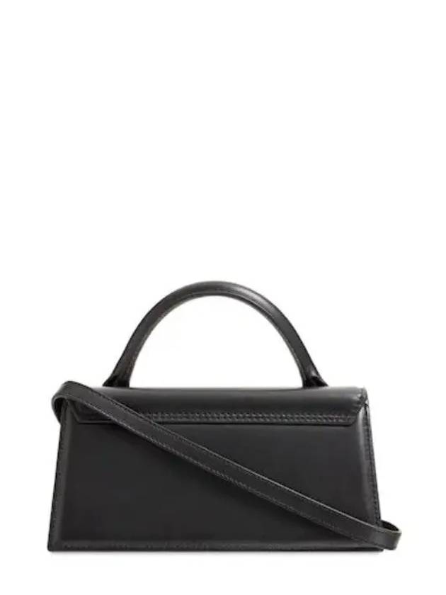 Jacquemus Metal Logo Le Chiquito Long Leather Top Handle Cross Bag Black - JACQUEMUS - BALAAN 4