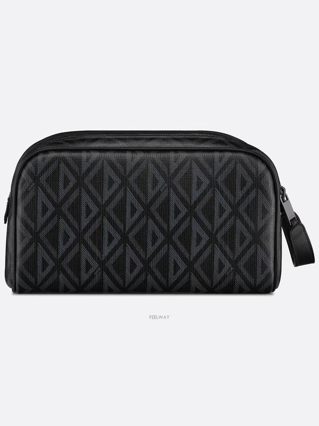 Toiletry Bag Black CD Diamond Canvas Smooth Calf - DIOR - BALAAN 5