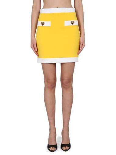 Short Skirt 01180424 4028 YELLOW - MOSCHINO - BALAAN 1