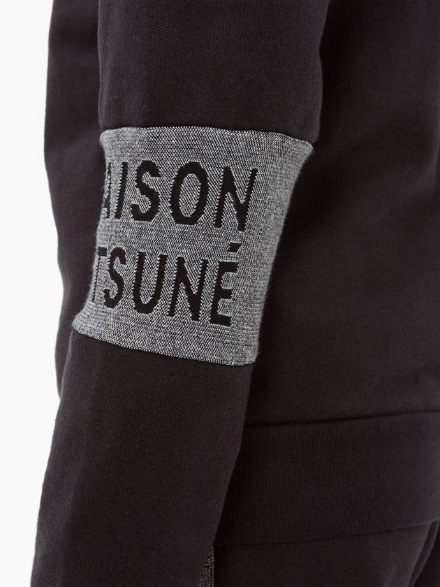 Logo Jacquard Sweatshirt Black - MAISON KITSUNE - BALAAN 3