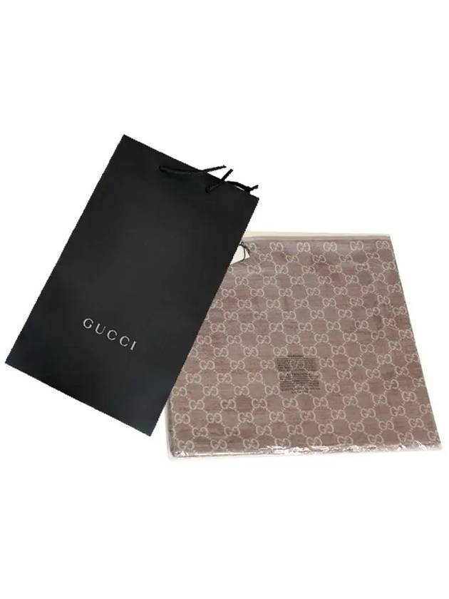 GG Jacquard Square Muffler Grey - GUCCI - BALAAN 5