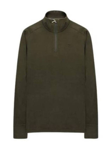 Women's Skare Half Zip up Jacket Dark Olive - FJALL RAVEN - BALAAN 1