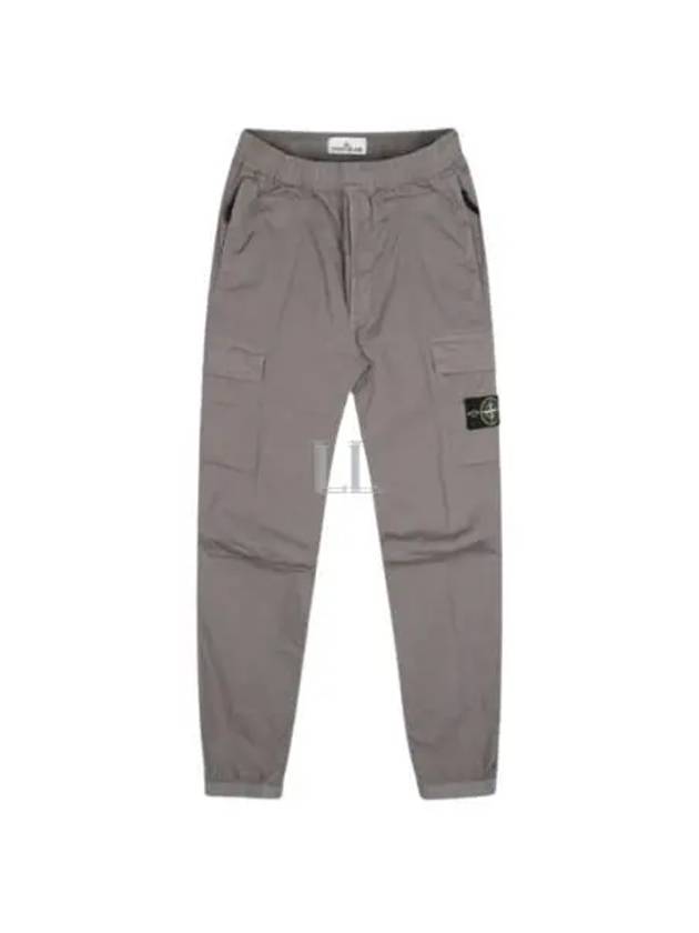 Stretch Cotton Tela Paracadute Cargo Straight Pants Grey - STONE ISLAND - BALAAN 2