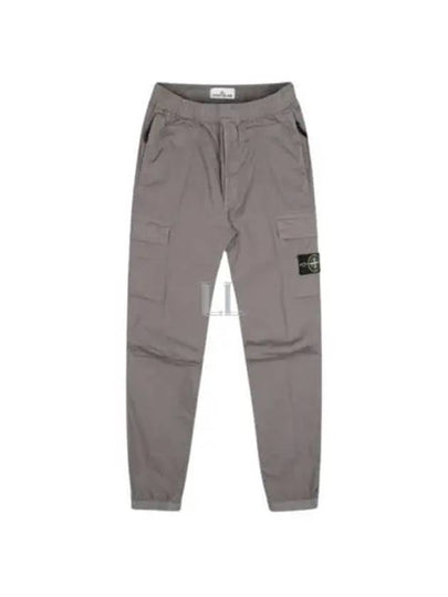 Stretch Cotton Tela Paracadute Cargo Straight Pants Grey - STONE ISLAND - BALAAN 2