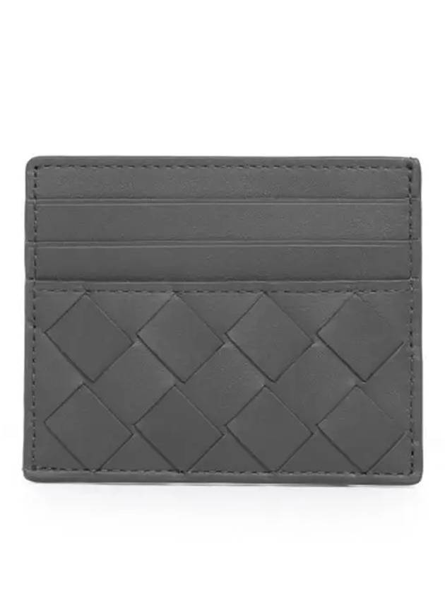 Intrecciato Leather Card Wallet Grey - BOTTEGA VENETA - BALAAN 1