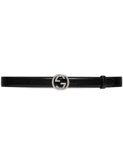 Interlocking G Leather Belt Black - GUCCI - BALAAN 2