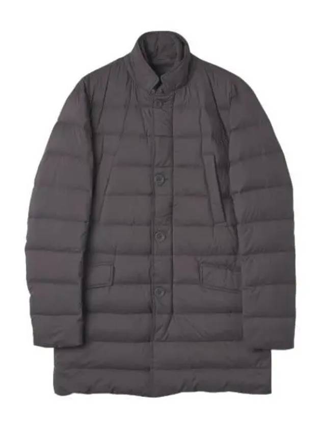 Padded straight fit jacket gray short padding - HERNO - BALAAN 1