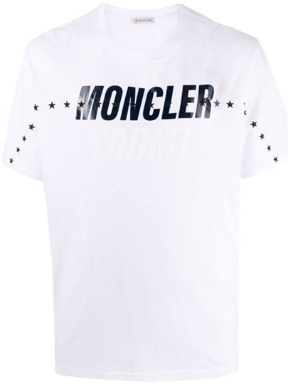 Fragment Oversized Logo Print Short Sleeve T-Shirt White - MONCLER - BALAAN 2