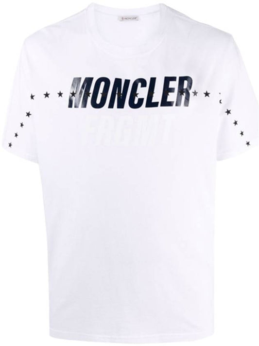 fragment oversized logo print short sleeve t-shirt white - MONCLER - BALAAN 2