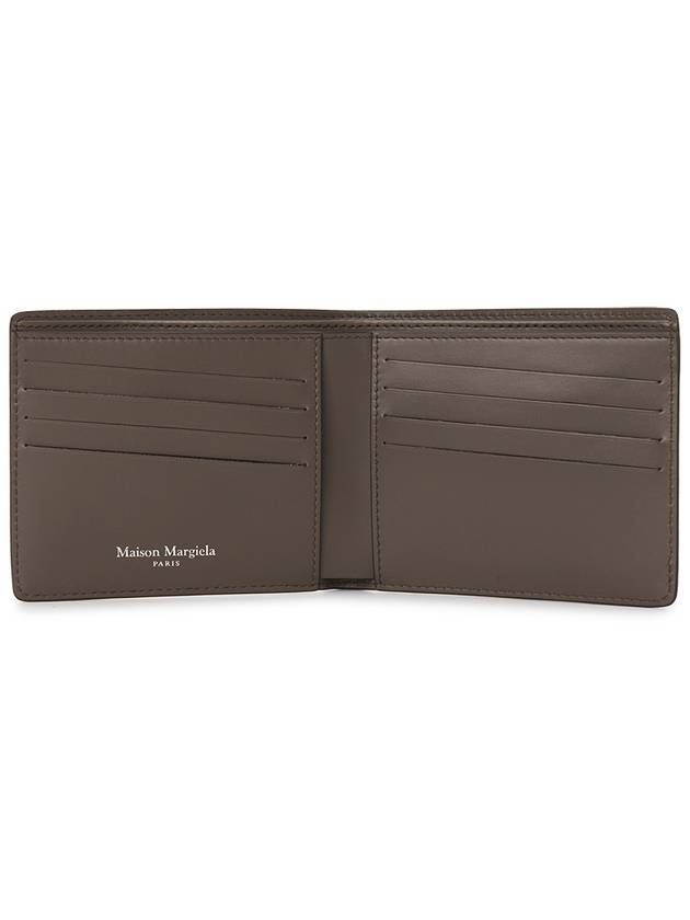 Stitched Bifold Leather Half Wallet Grey - MAISON MARGIELA - BALAAN 5