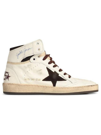 Sky Star Nappa Leather High Top Sneakers White - GOLDEN GOOSE - BALAAN 2