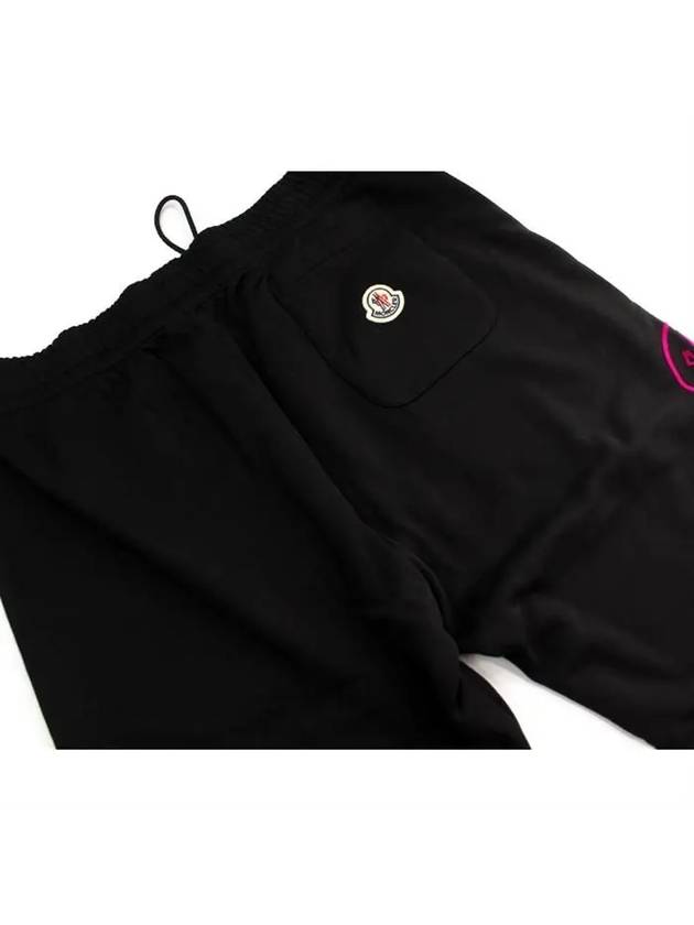 Men's Back Logo Track Pants Black - MONCLER - BALAAN.