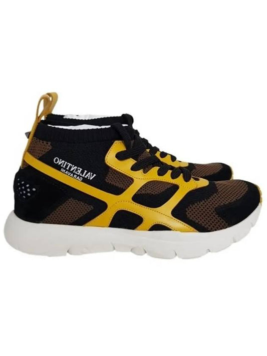 S0A57 GHB 18N midtop sneakers yellow - VALENTINO - BALAAN 1