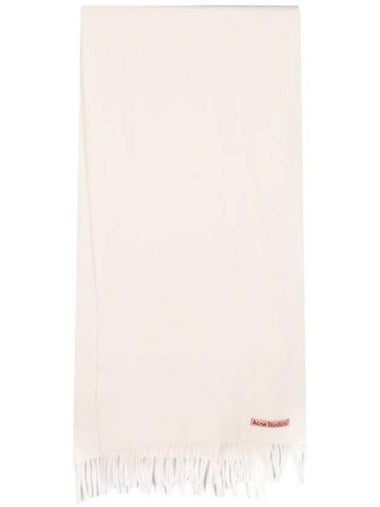 Wool Fringe Scarf Warm White - ACNE STUDIOS - BALAAN 1