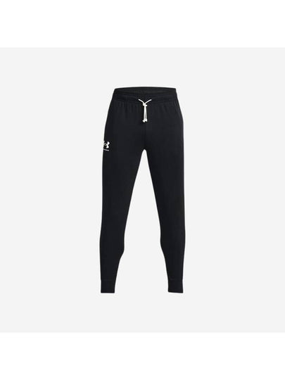 Men's UA Rival Terry Jogger Track Pants Black - UNDER ARMOUR - BALAAN 2