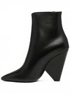 Niki Heel Zipper Detail Chelsea Boots Black - SAINT LAURENT - BALAAN 5